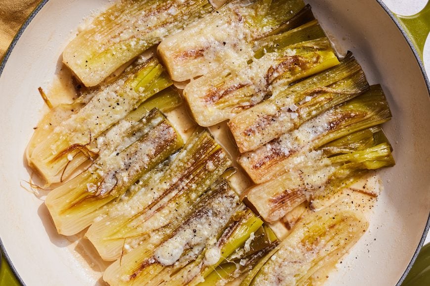 Easy Parmesan Braised Leeks: From Humble to Gourmet Side